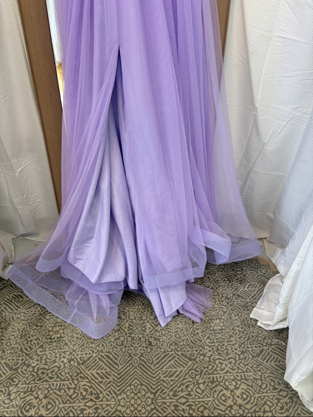JJs House Lavender Floral Tulle Gown - Picture 5 of 5